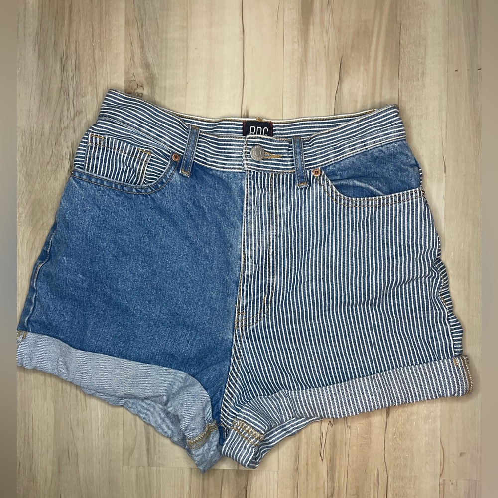 BDG Stripped Denim Jean Shorts